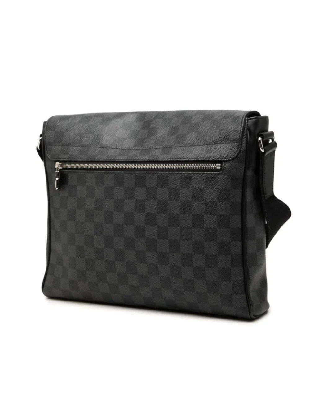 Louis Vuitton Damier Graphite District MM NM Crossbody Shoulder Bag Black